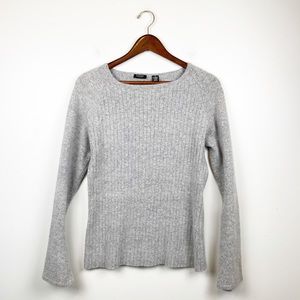 Lambswool Gray Sweater Expert by Evergreen Large